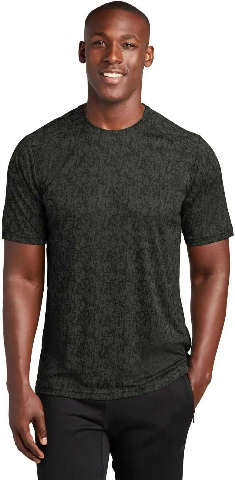Sport Tek St460 Digi Camo Tee Black