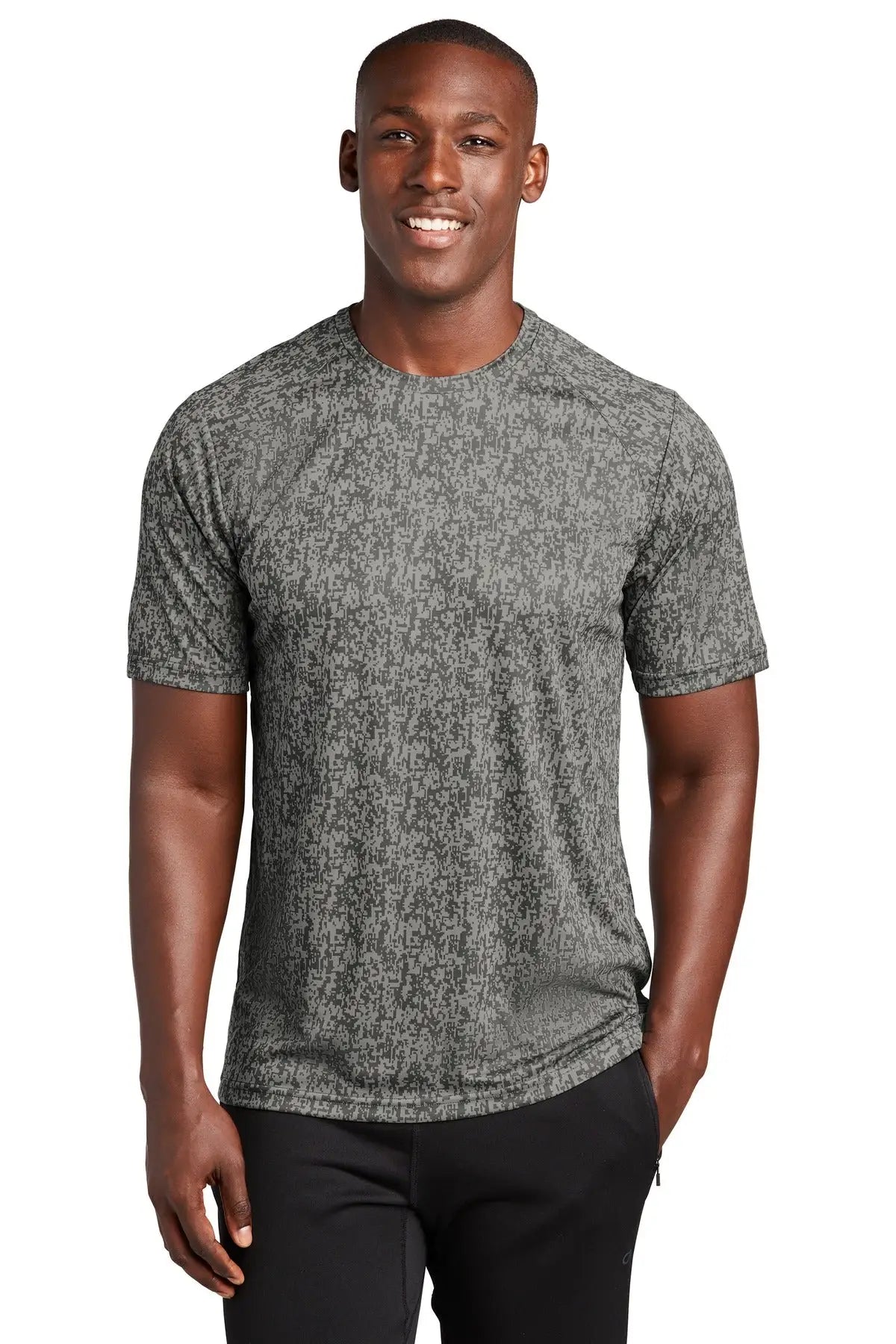 Sport-tek St460 Digi Camo Tee - Gray Concrete - Adult Xs