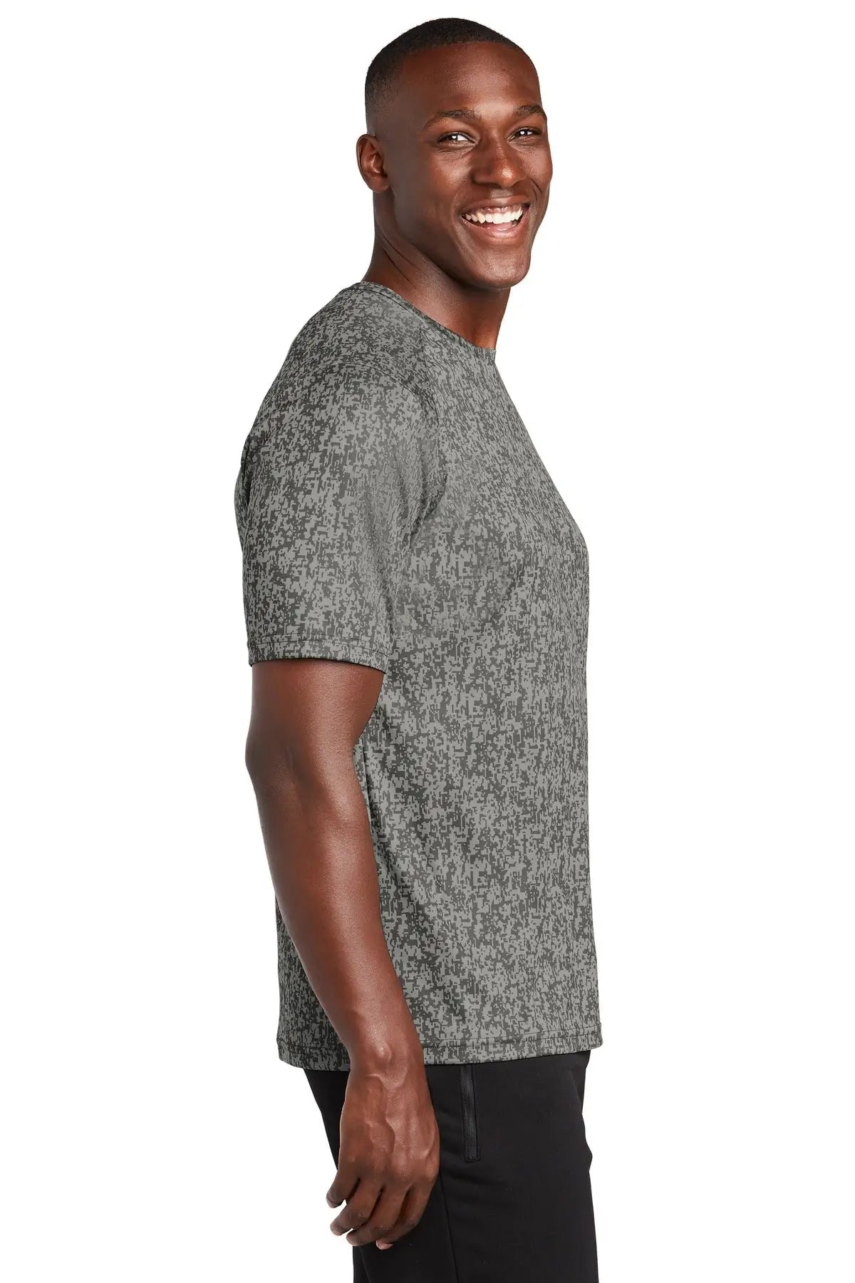 Sport-tek St460 Digi Camo Tee - Gray Concrete