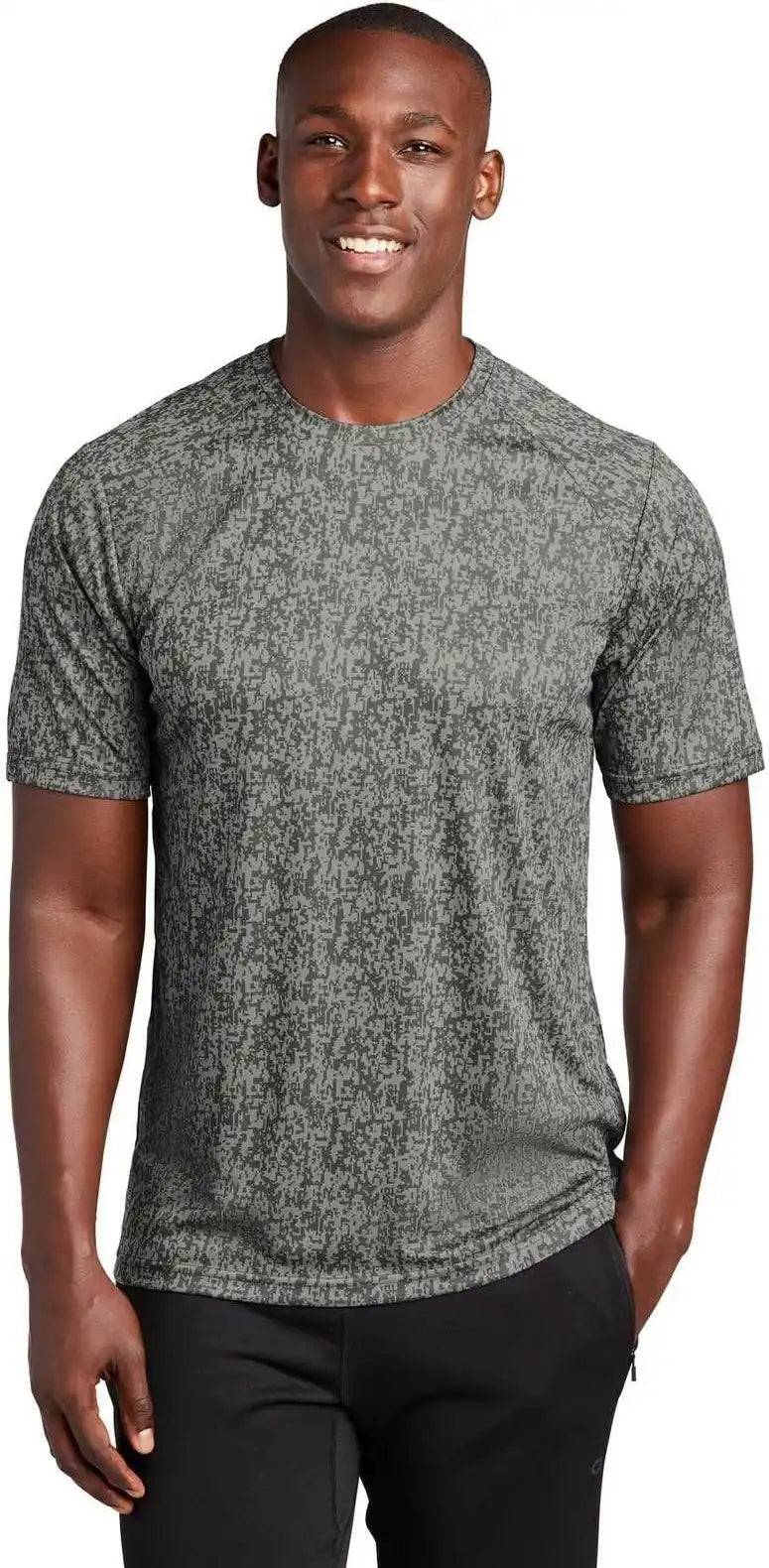 Sport-tek St460 Digi Camo Tee - Gray Concrete
