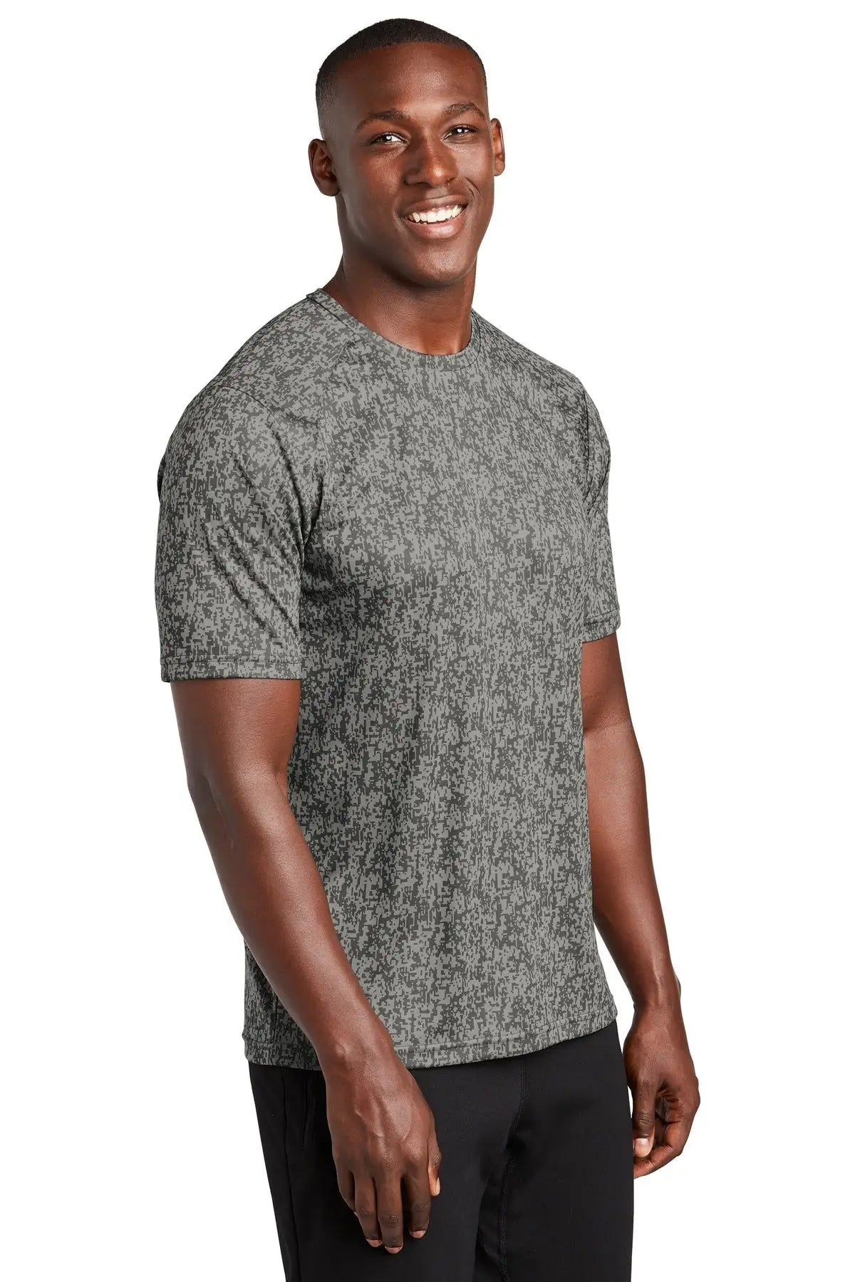 Sport-tek St460 Digi Camo Tee - Gray Concrete
