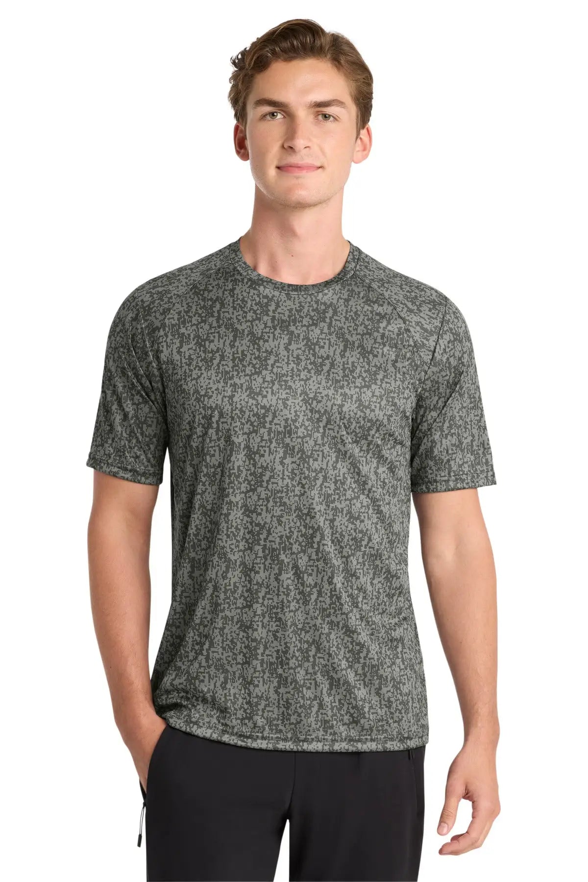 Sport-tek St460 Digi Camo Tee - Gray Concrete