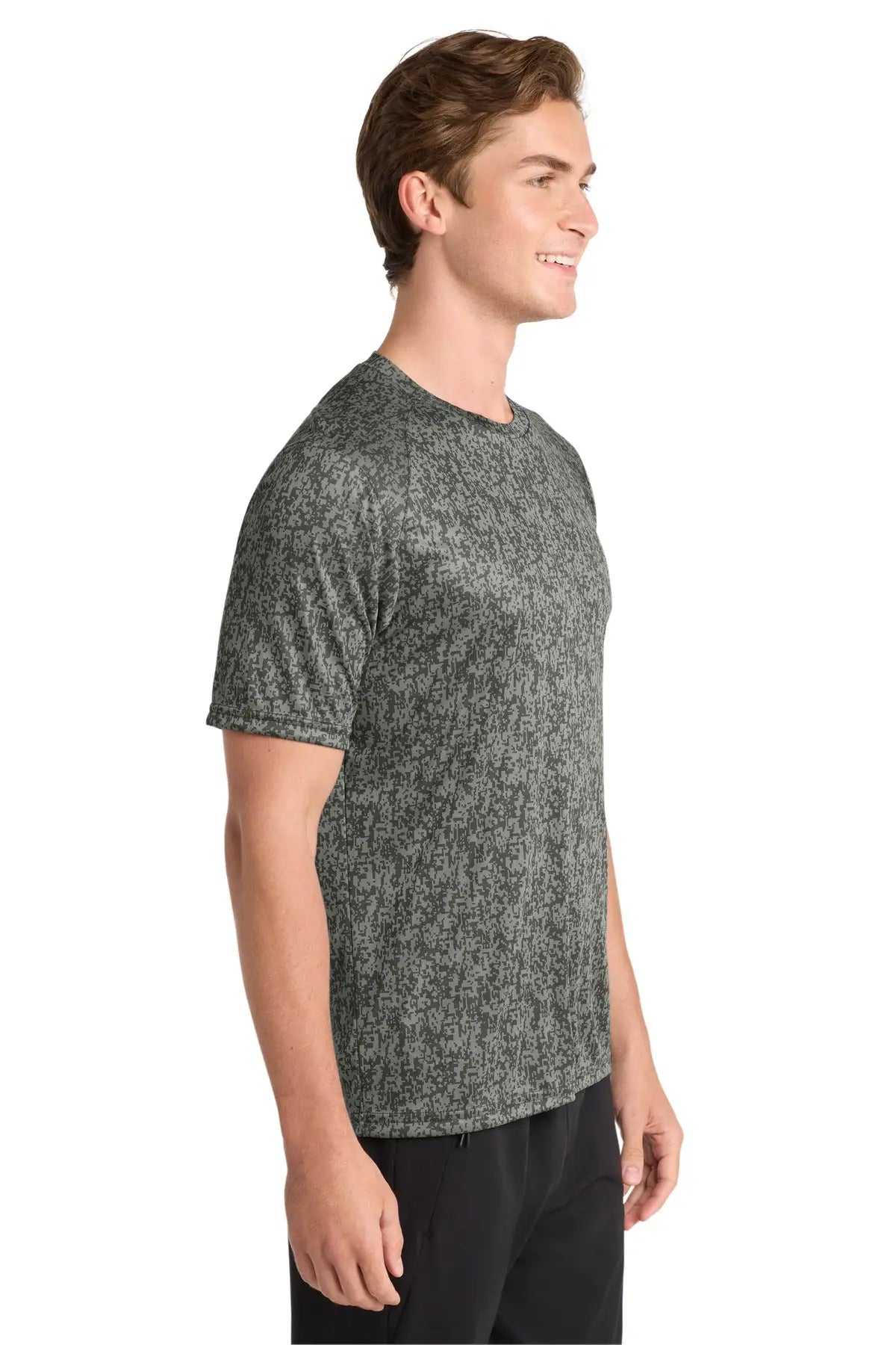 Sport-tek St460 Digi Camo Tee - Gray Concrete