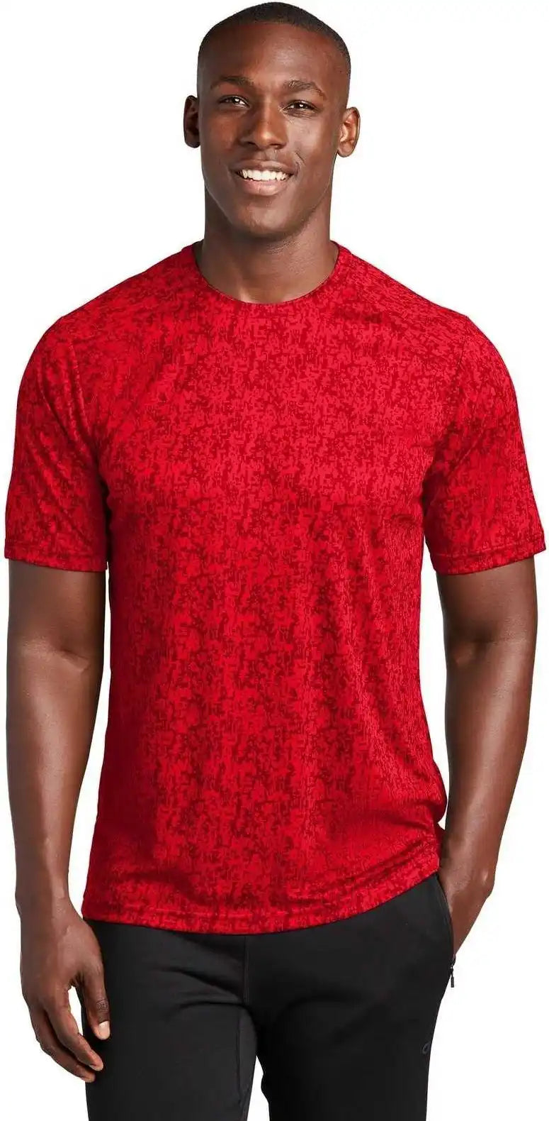 Sport Tek St460 Digi Camo Tee True Red