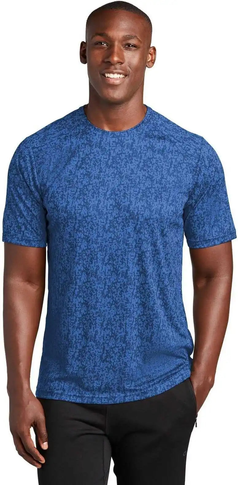 Sport Tek St460 Digi Camo Tee True Royal