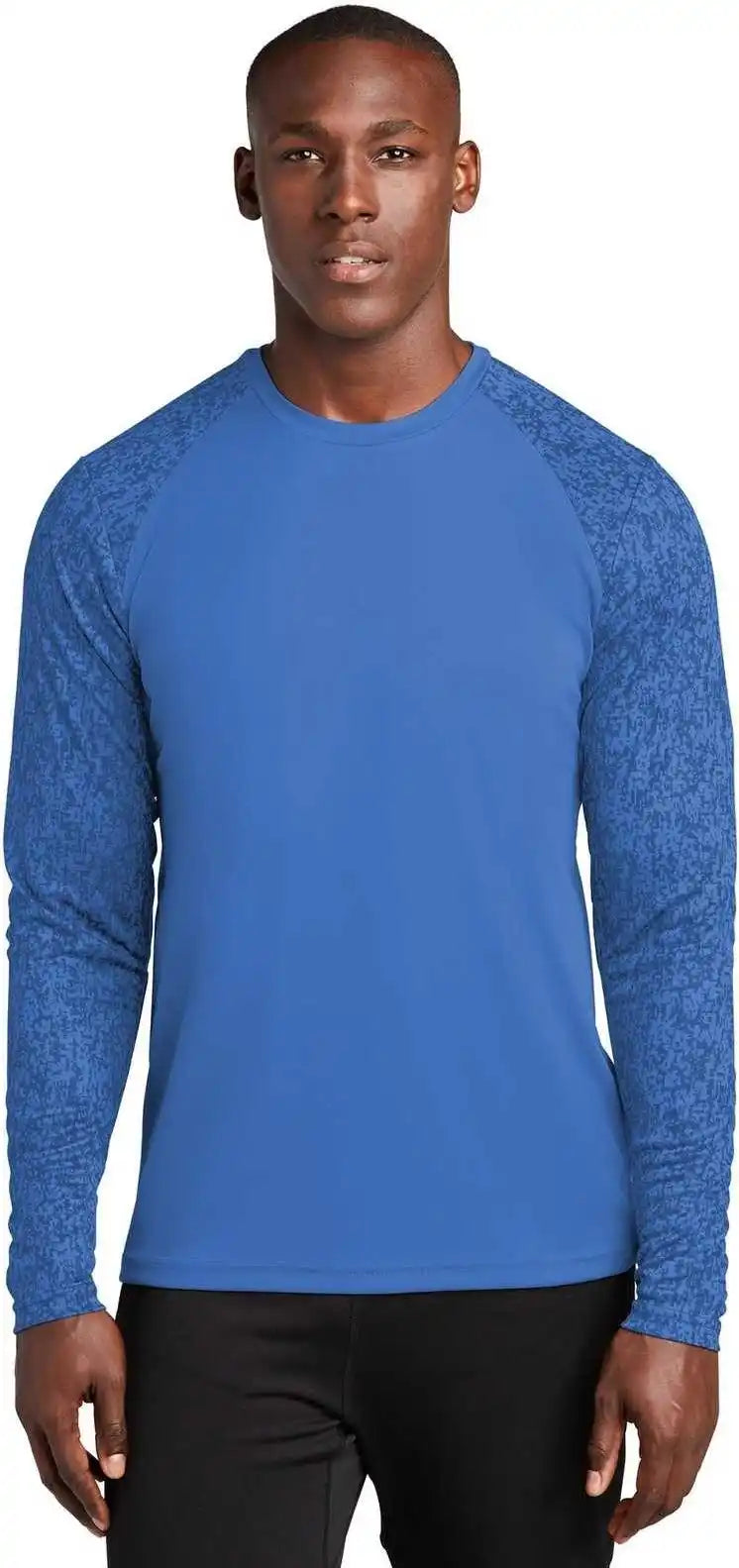 Sport Tek St460ls Long Sleeve Digi Camo Tee True Royal