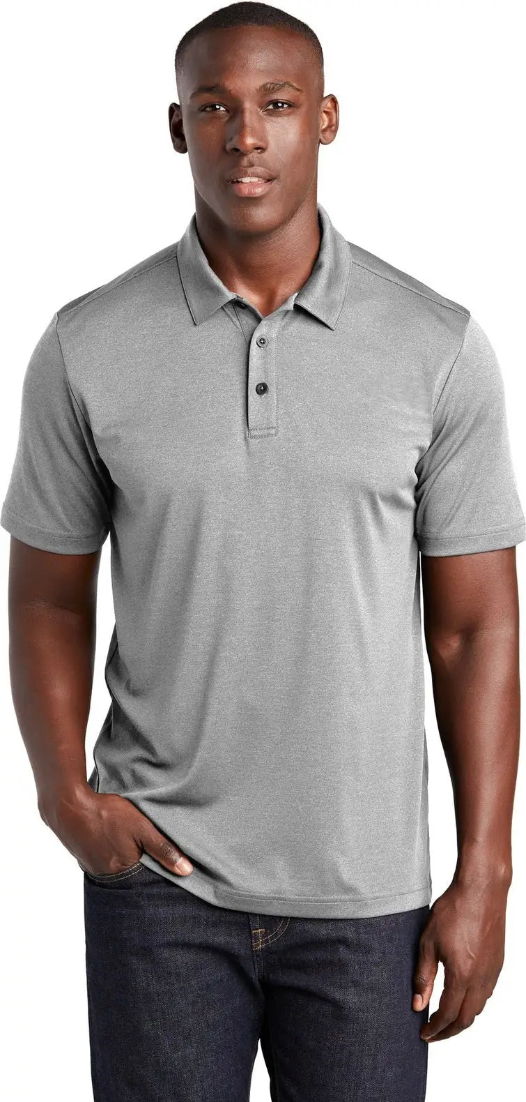 Sport-tek St467 Endeavor Polo - Light Gray Heather - Adult Xs