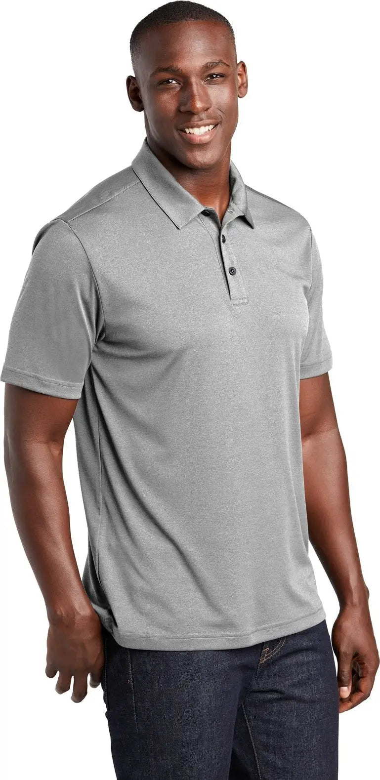Sport-tek St467 Endeavor Polo - Light Gray Heather