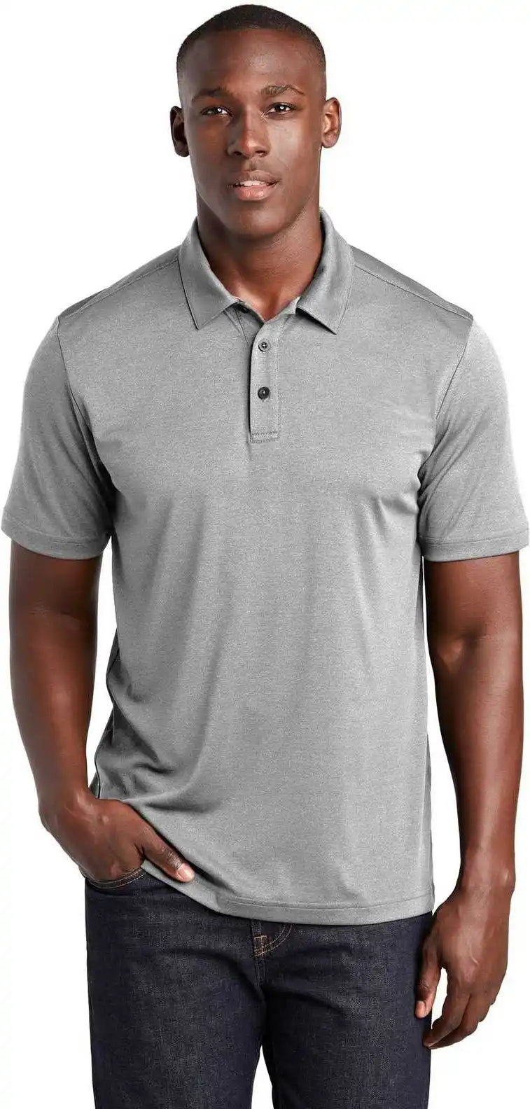 Sport-tek St467 Endeavor Polo - Light Gray Heather