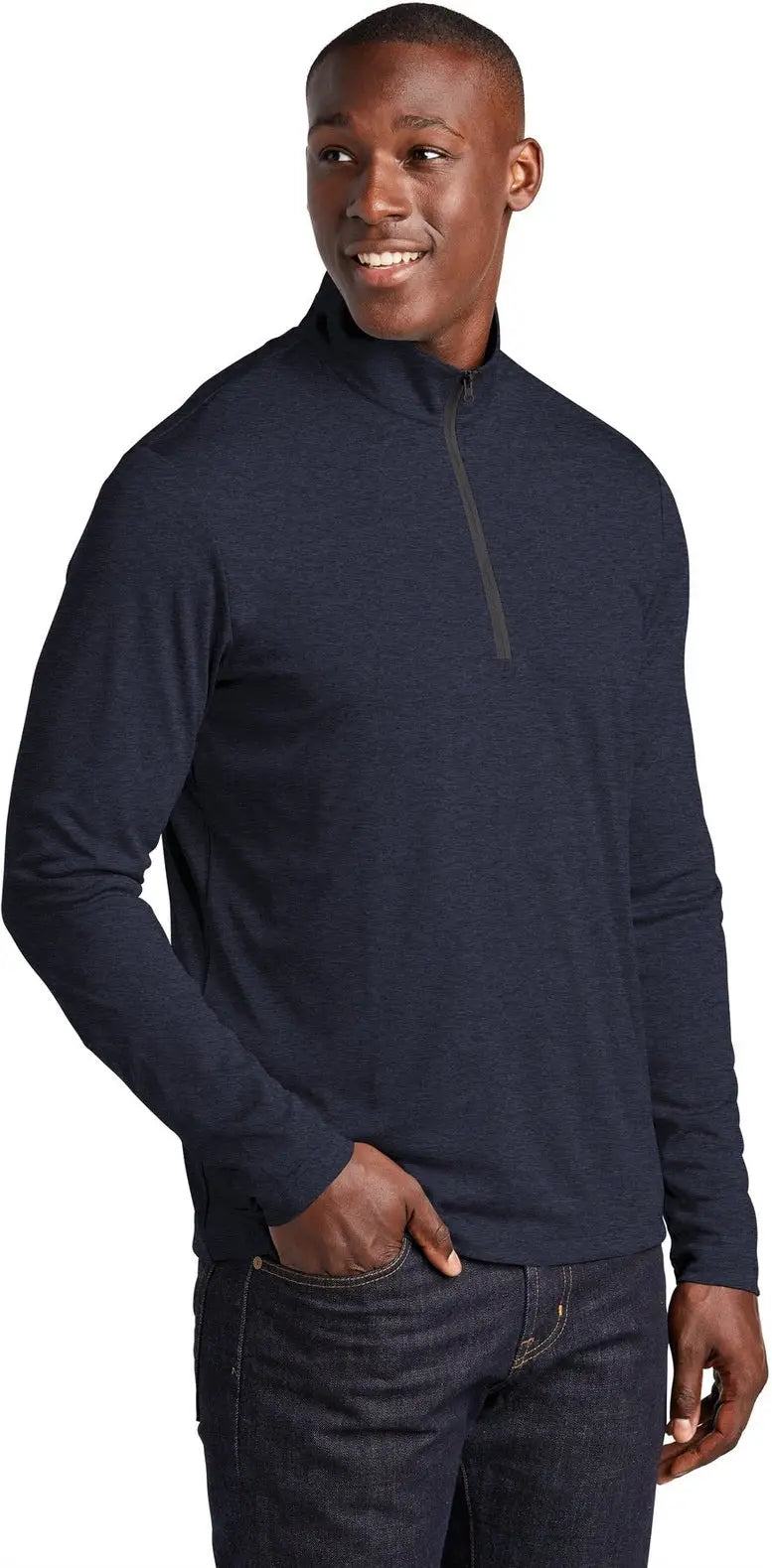 Sport-tek St469 Endeavor 1/2-zip Pullover - Deep Navy Heather