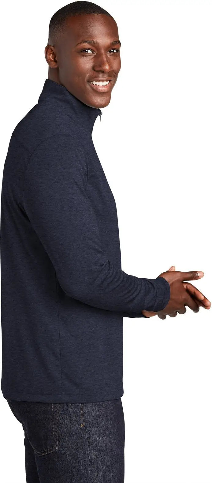 Sport-tek St469 Endeavor 1/2-zip Pullover - Deep Navy Heather