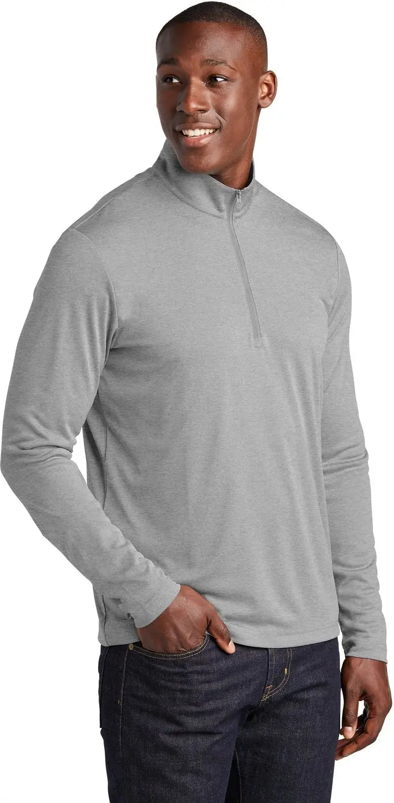 Sport-tek St469 Endeavor 1/2-zip Pullover - Light Gray Heather