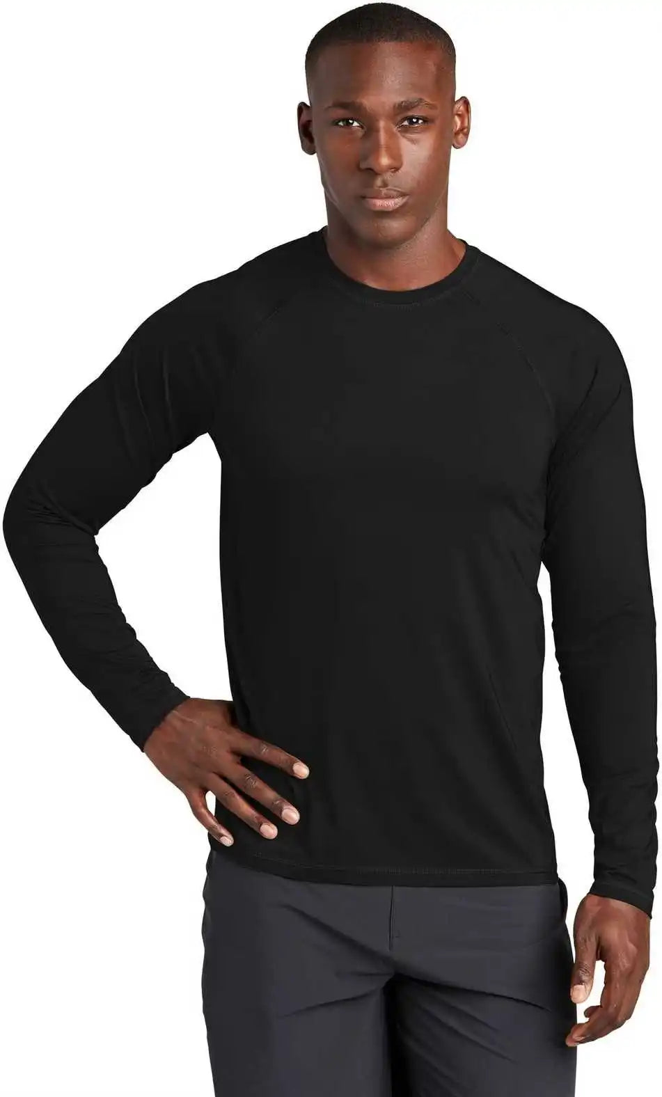 Sport-tek St470ls Long Sleeve Rashguard Tee - Black