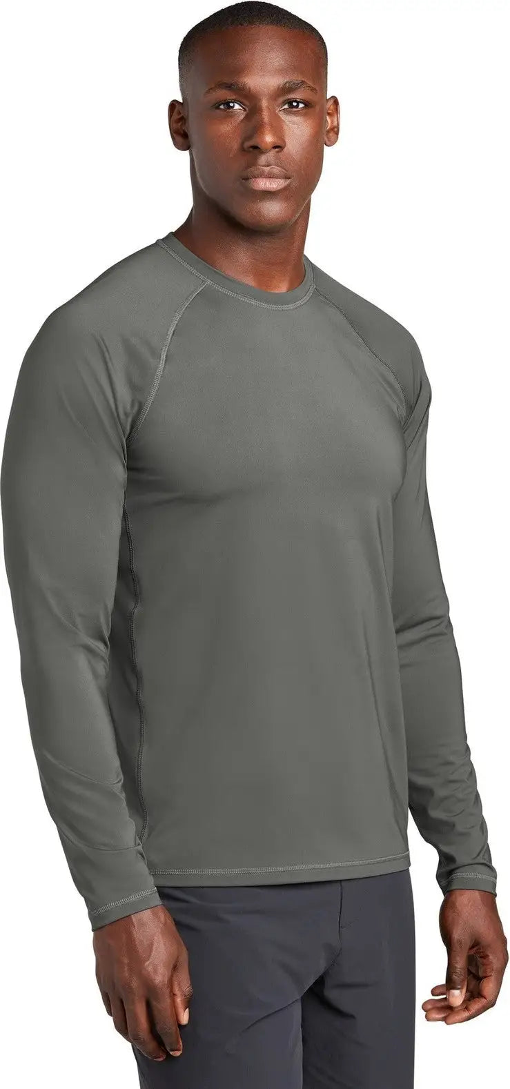Sport-tek St470ls Long Sleeve Rashguard Tee - Dark Smoke Gray