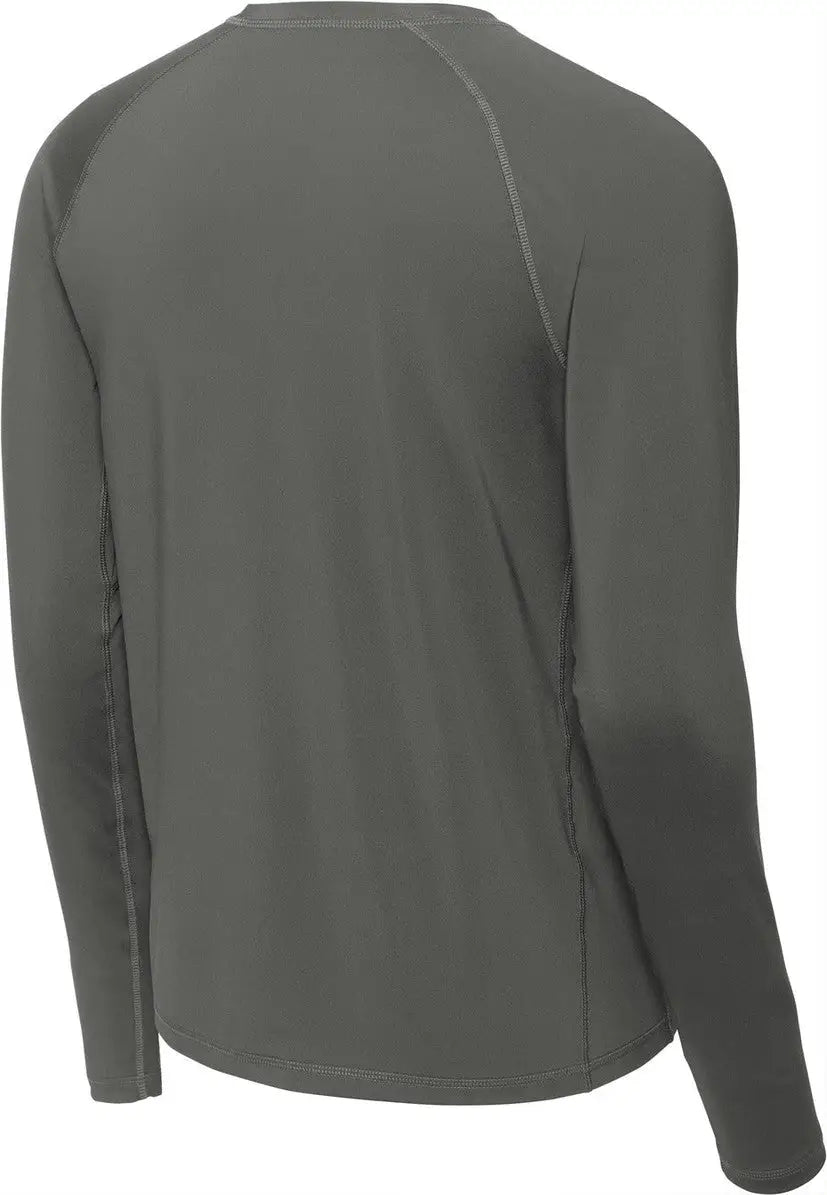 Sport-tek St470ls Long Sleeve Rashguard Tee - Dark Smoke Gray - Adult Xs