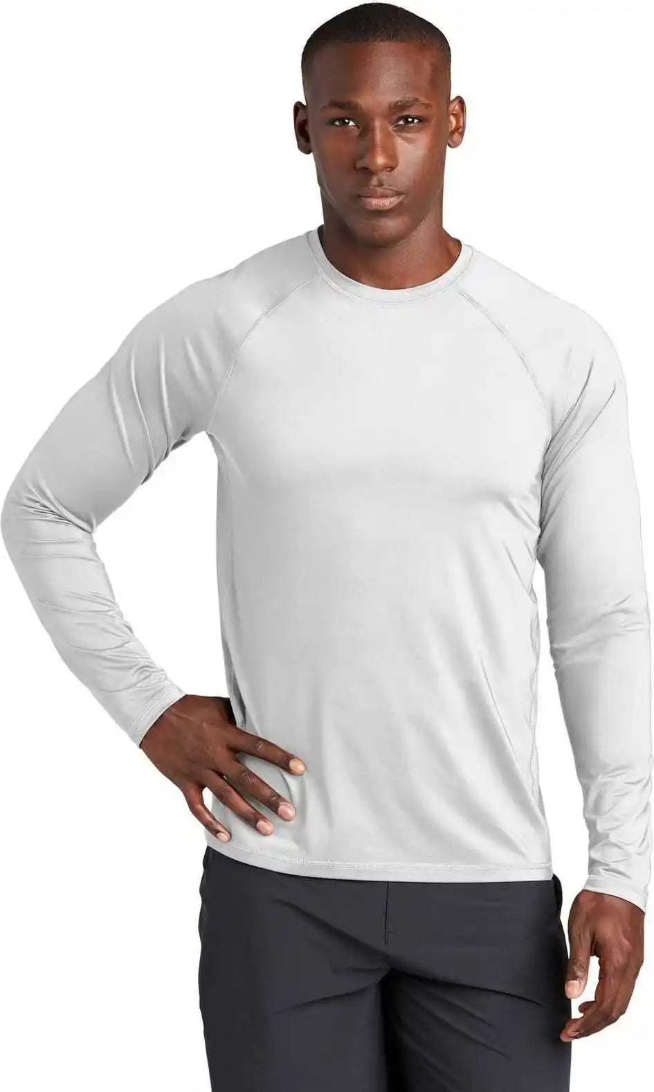 Sport-tek St470ls Long Sleeve Rashguard Tee - White