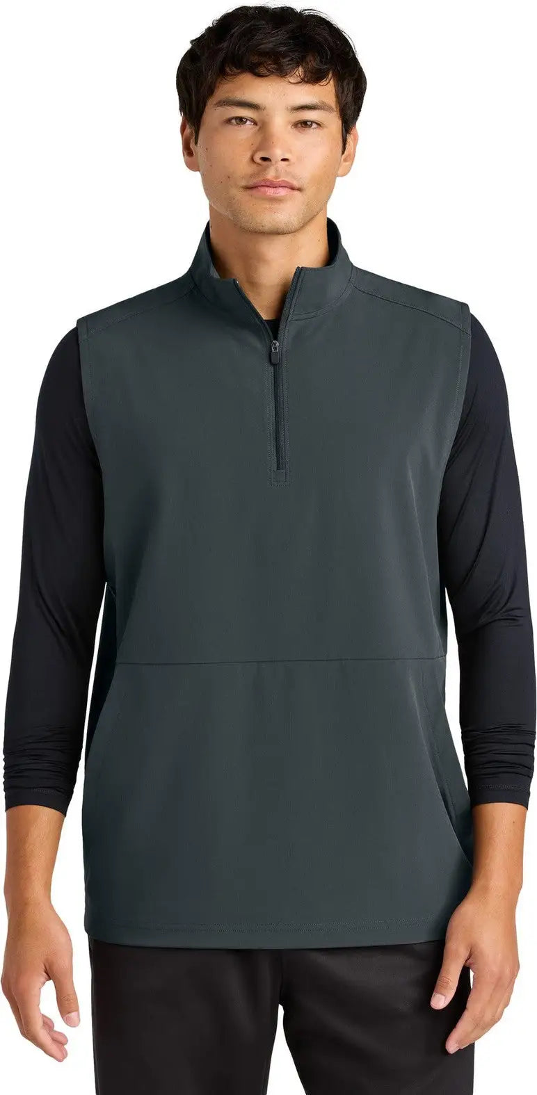 Sport-tek St487 Repeat 1/2-zip Vest - Iron Gray - Adult Xs