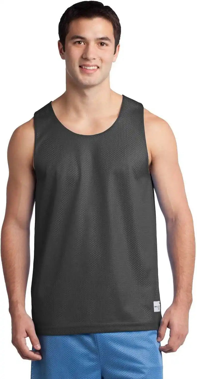 Sport-tek St500 Posicharge Classic Mesh Reversible Tank - Iron Gray White