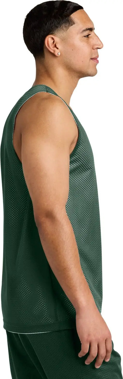 Sport-tek St5000 Posicharge Reversible Mesh Tank - Forest Green White