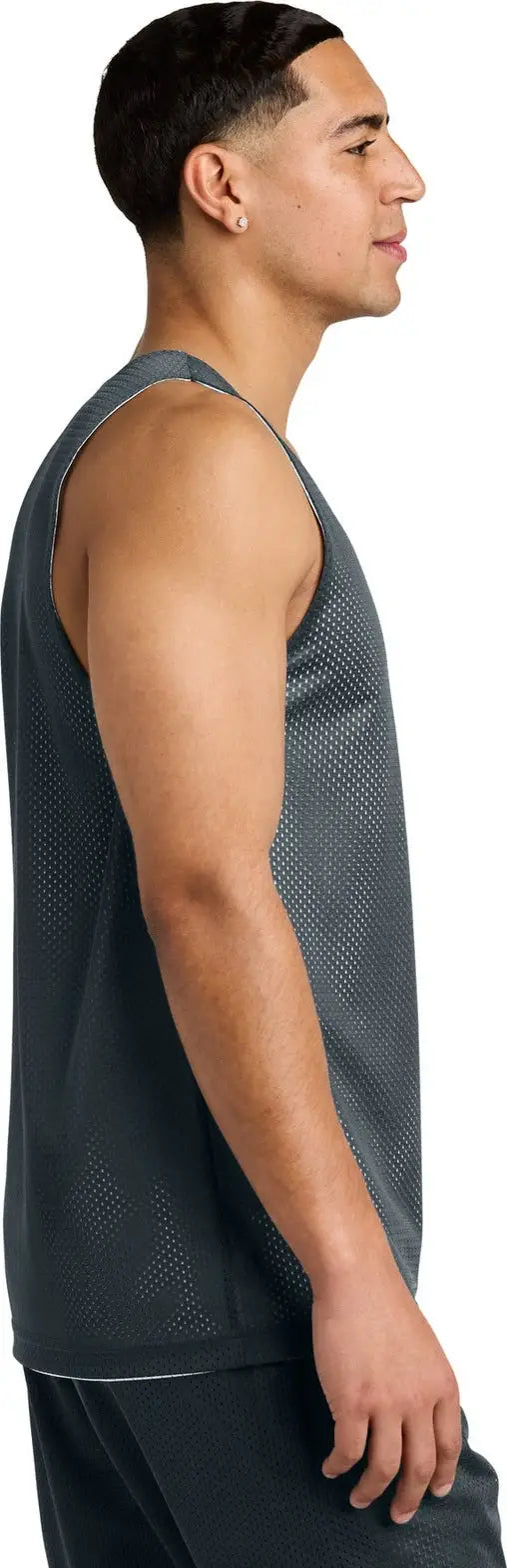 Sport-tek St5000 Posicharge Reversible Mesh Tank - Iron Gray White