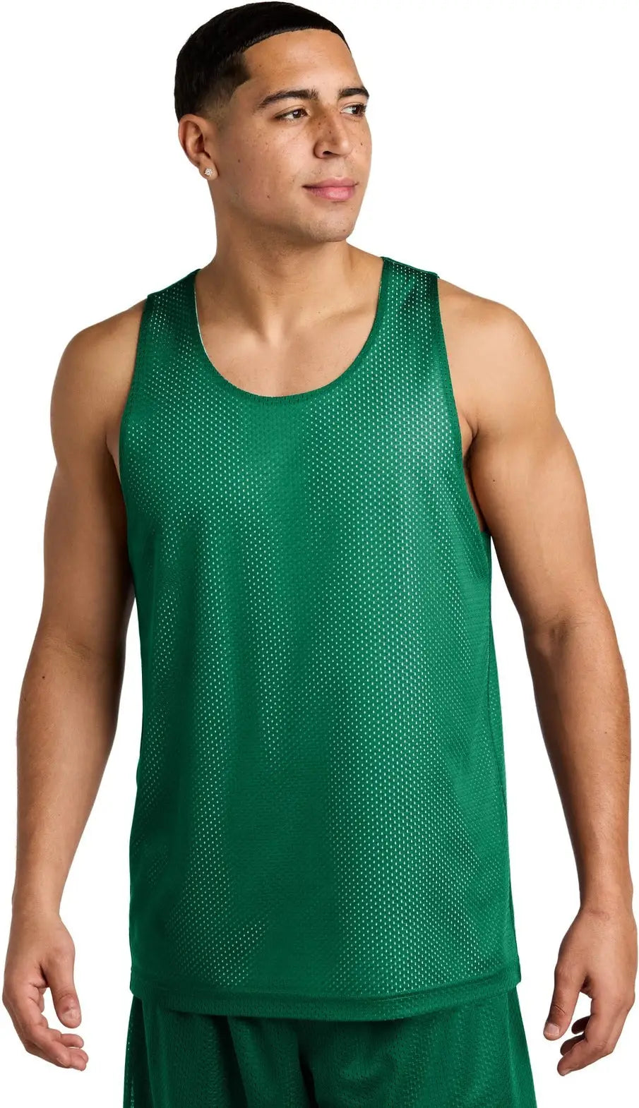 Sport-tek St5000 Posicharge Reversible Mesh Tank - Kelly Green White - Green/ / Adult Xs