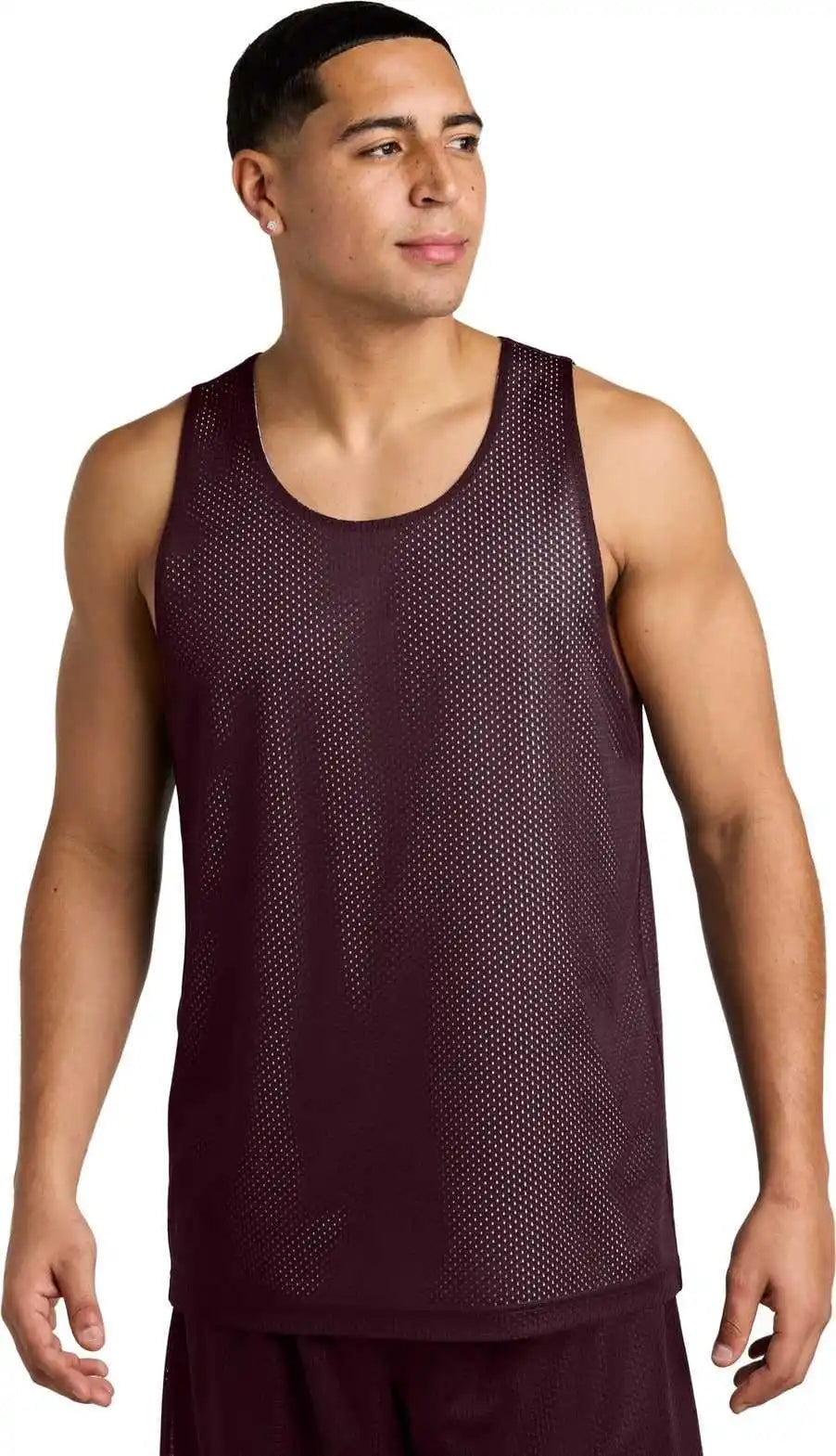 Sport Tek St5000 Posicharge Reversible Mesh Tank Mar/white