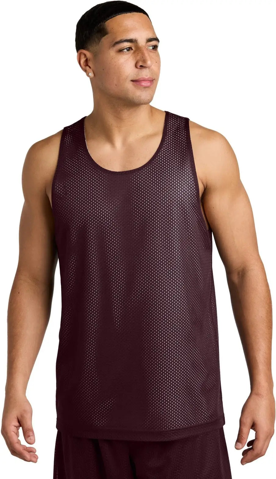 Sport-tek St5000 Posicharge Reversible Mesh Tank - Maroon White