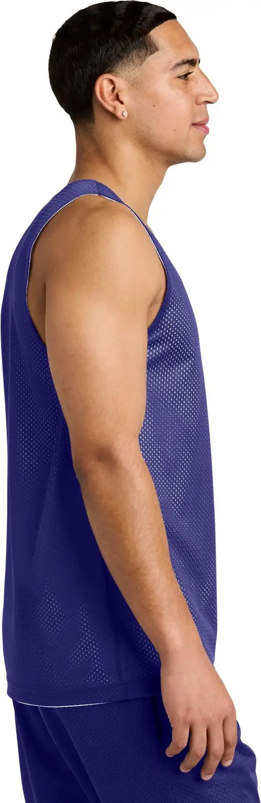 Sport-tek St5000 Posicharge Reversible Mesh Tank - Purple White