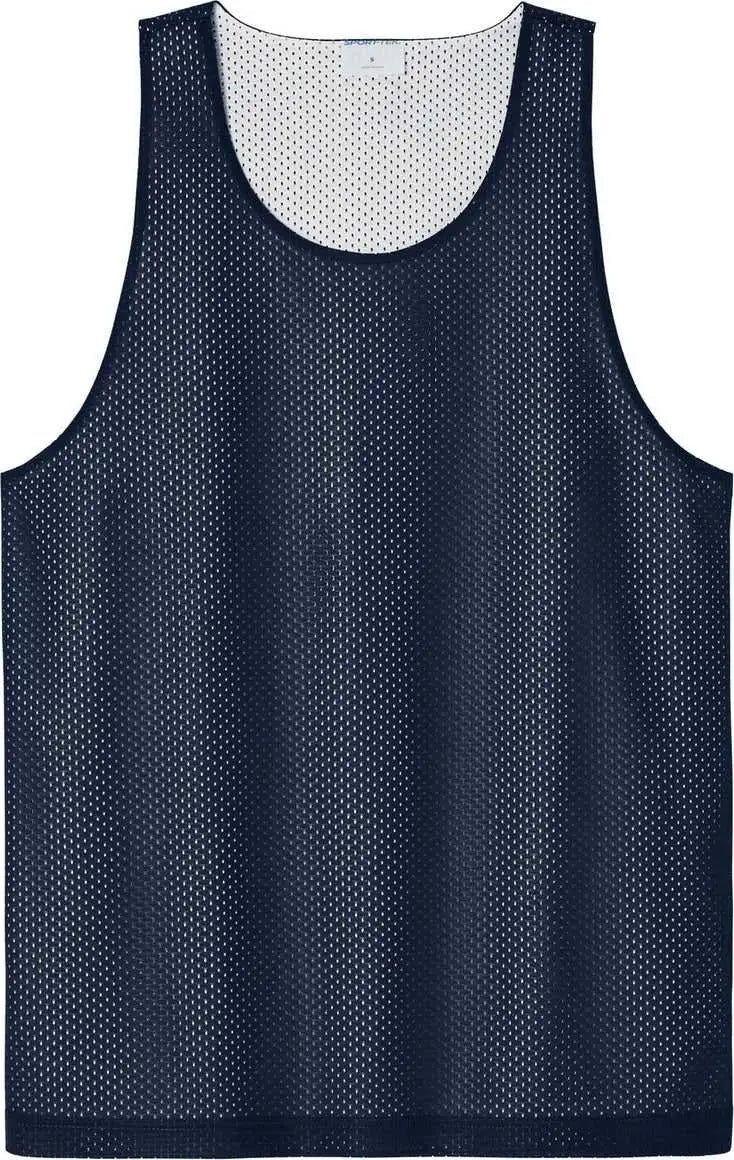 Sport-tek St5000 Posicharge Reversible Mesh Tank - True Navy/ White