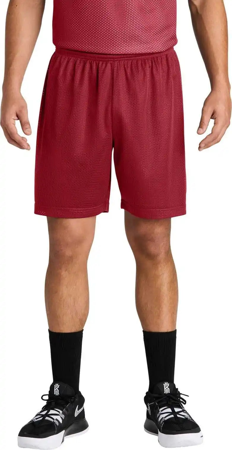 Sport Tek St5100 Posicharge Mesh 7’’ Short Deep Red