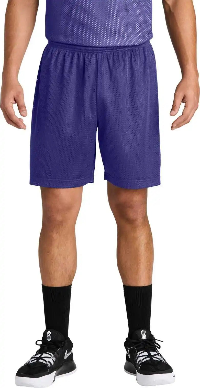 Sport Tek St5100 Posicharge Mesh 7’’ Short Purple