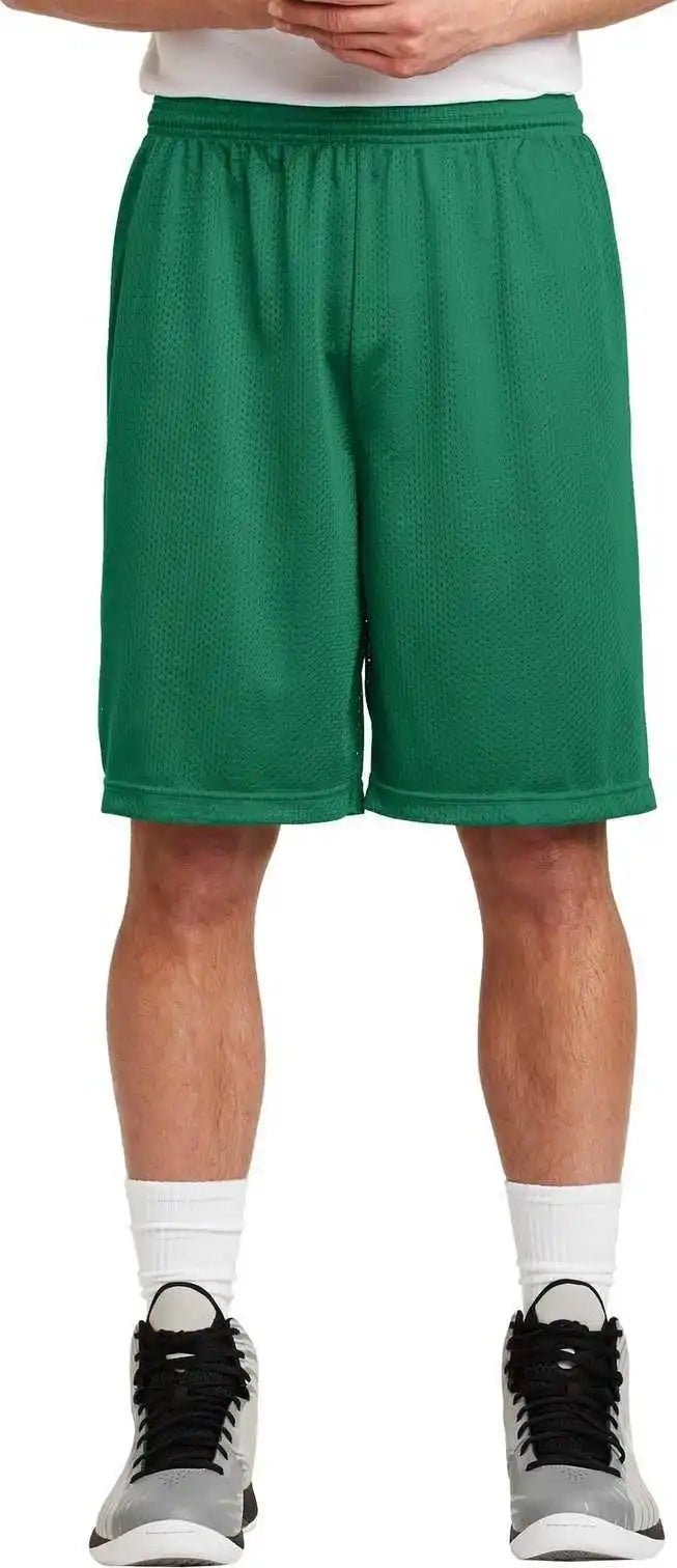 Sport-tek St515 Long Posicharge Classic Mesh Short - Kelly Green