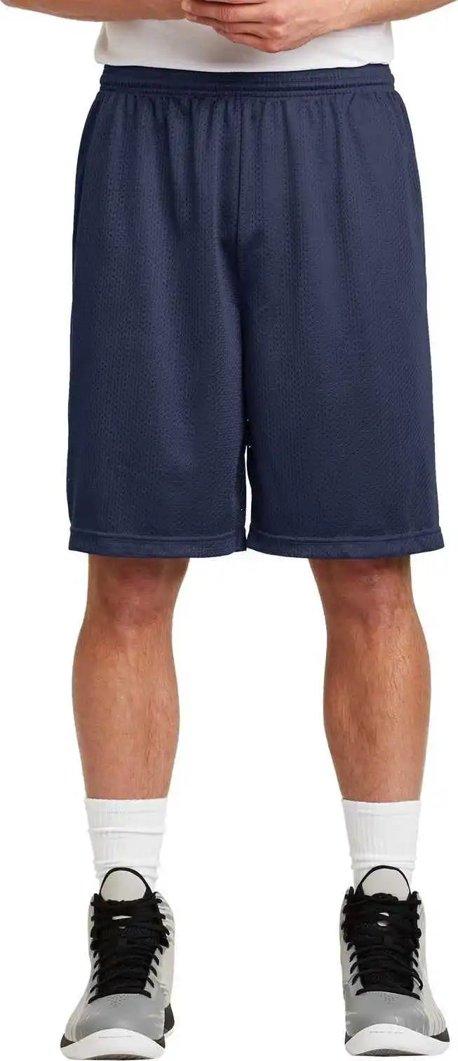Sport-tek St515 Long Posicharge Classic Mesh Short - True Navy