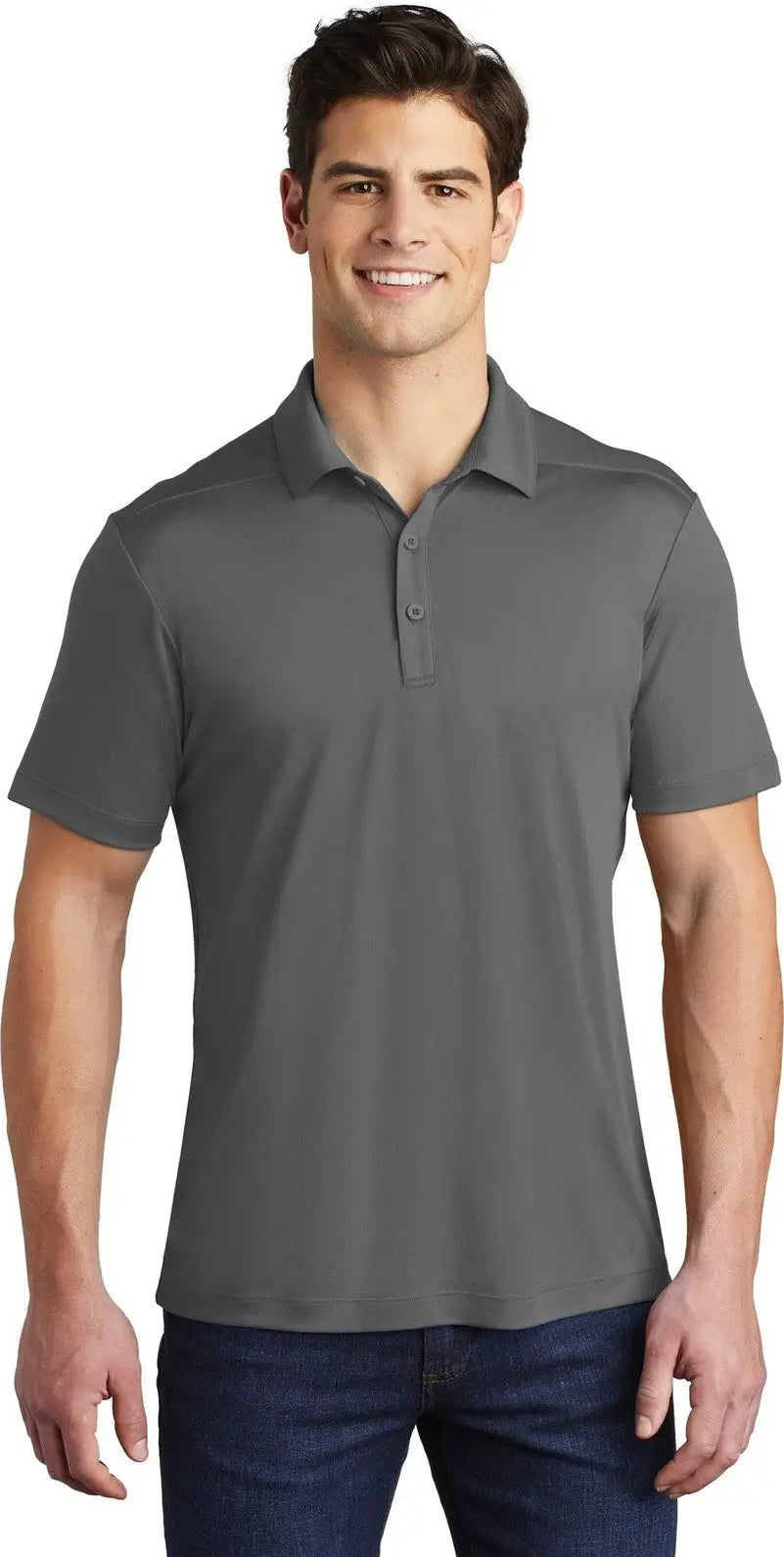 Sport-tek St520 Posi-uv Pro Polo - Dark Smoke Gray - Adult Xs