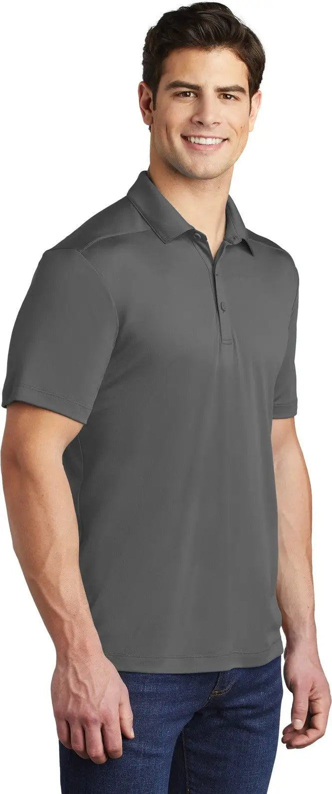 Sport-tek St520 Posi-uv Pro Polo - Dark Smoke Gray