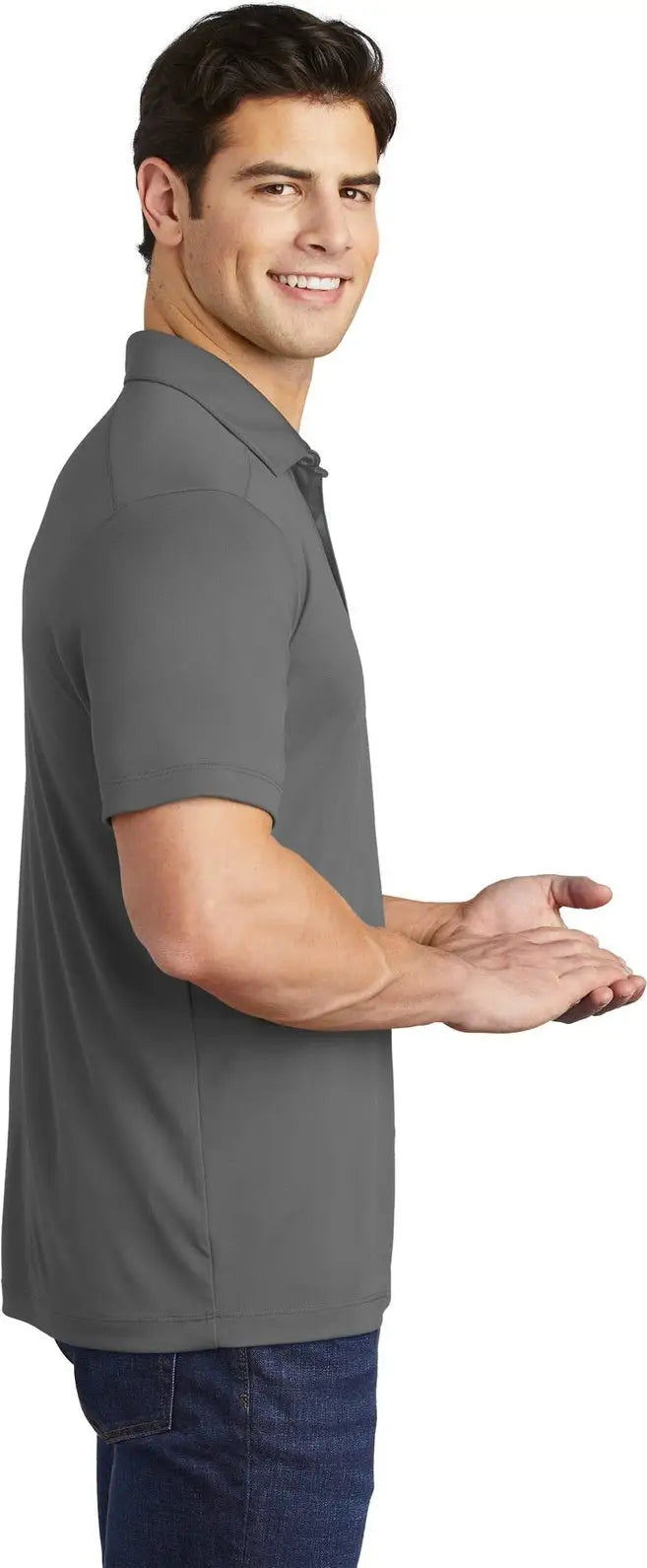 Sport-tek St520 Posi-uv Pro Polo - Dark Smoke Gray