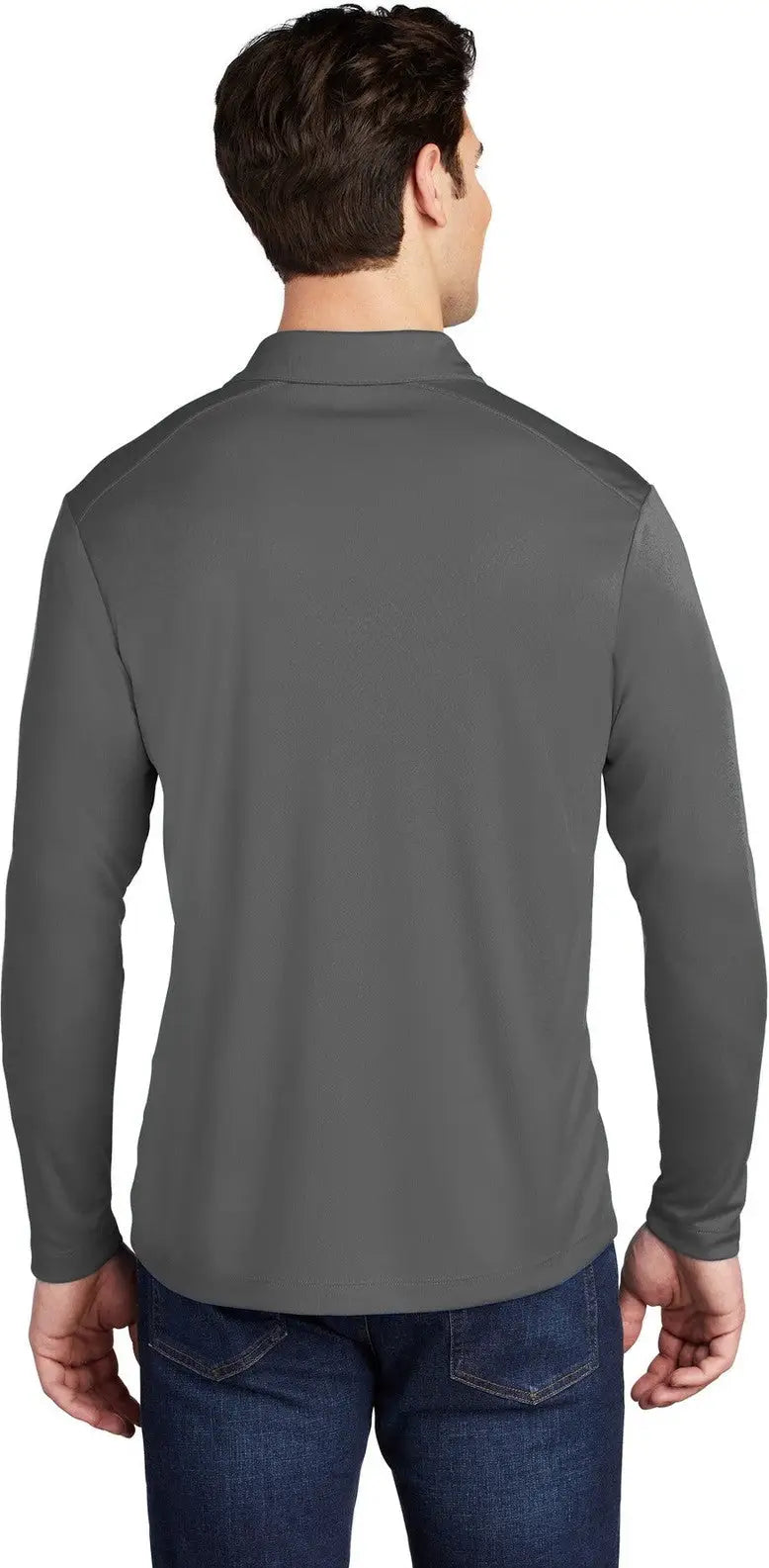 Sport-tek St520ls Posi-uv Pro Long Sleeve Polo - Dark Smoke Gray