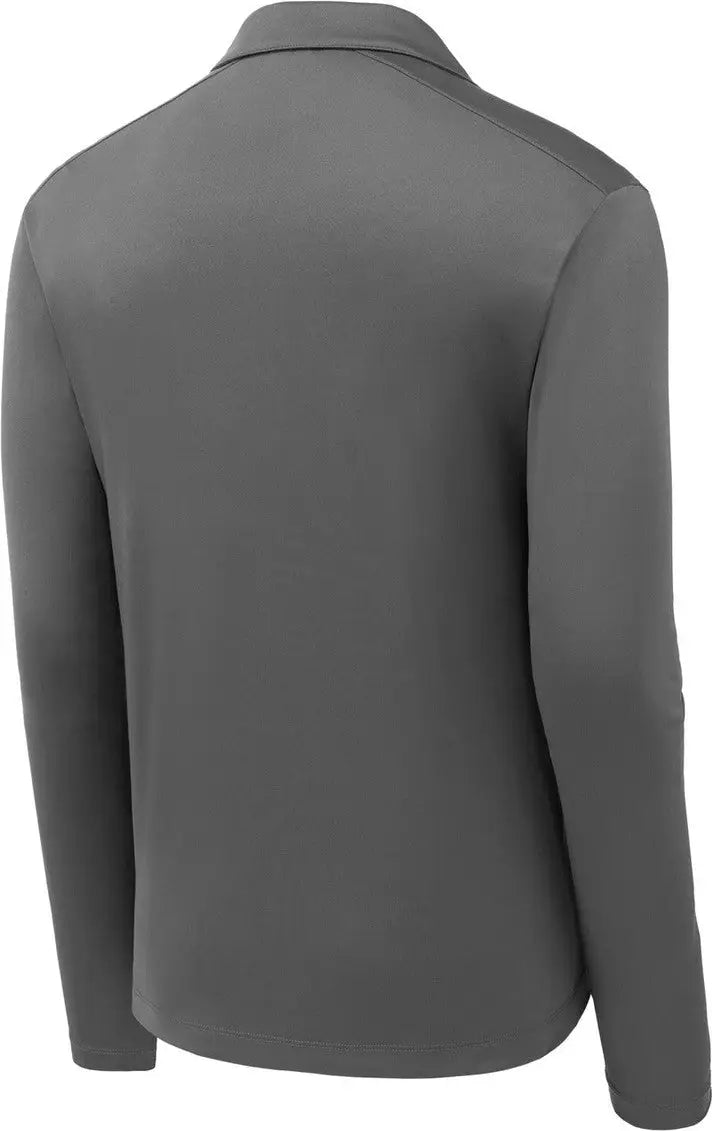 Sport-tek St520ls Posi-uv Pro Long Sleeve Polo - Dark Smoke Gray