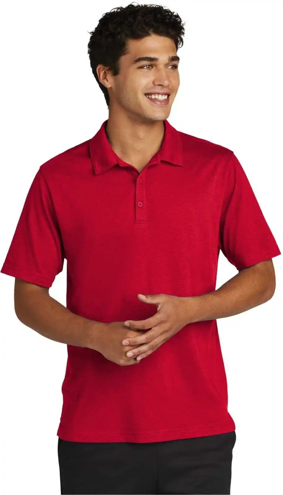 Sport Tek St530 Posicharge Strive Polo Deep Red