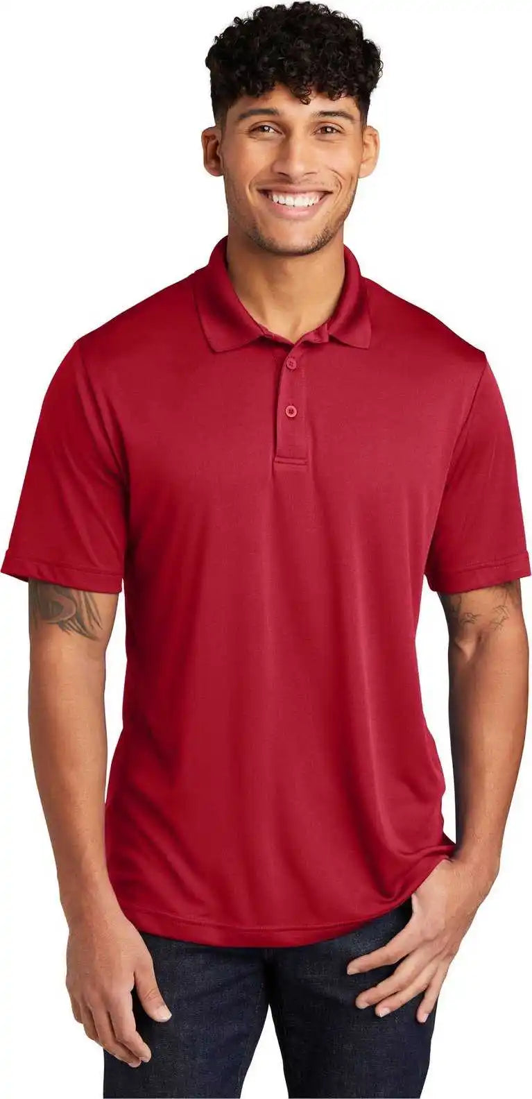 Sport Tek St550 Posicharge Competitor Polo Deep Red