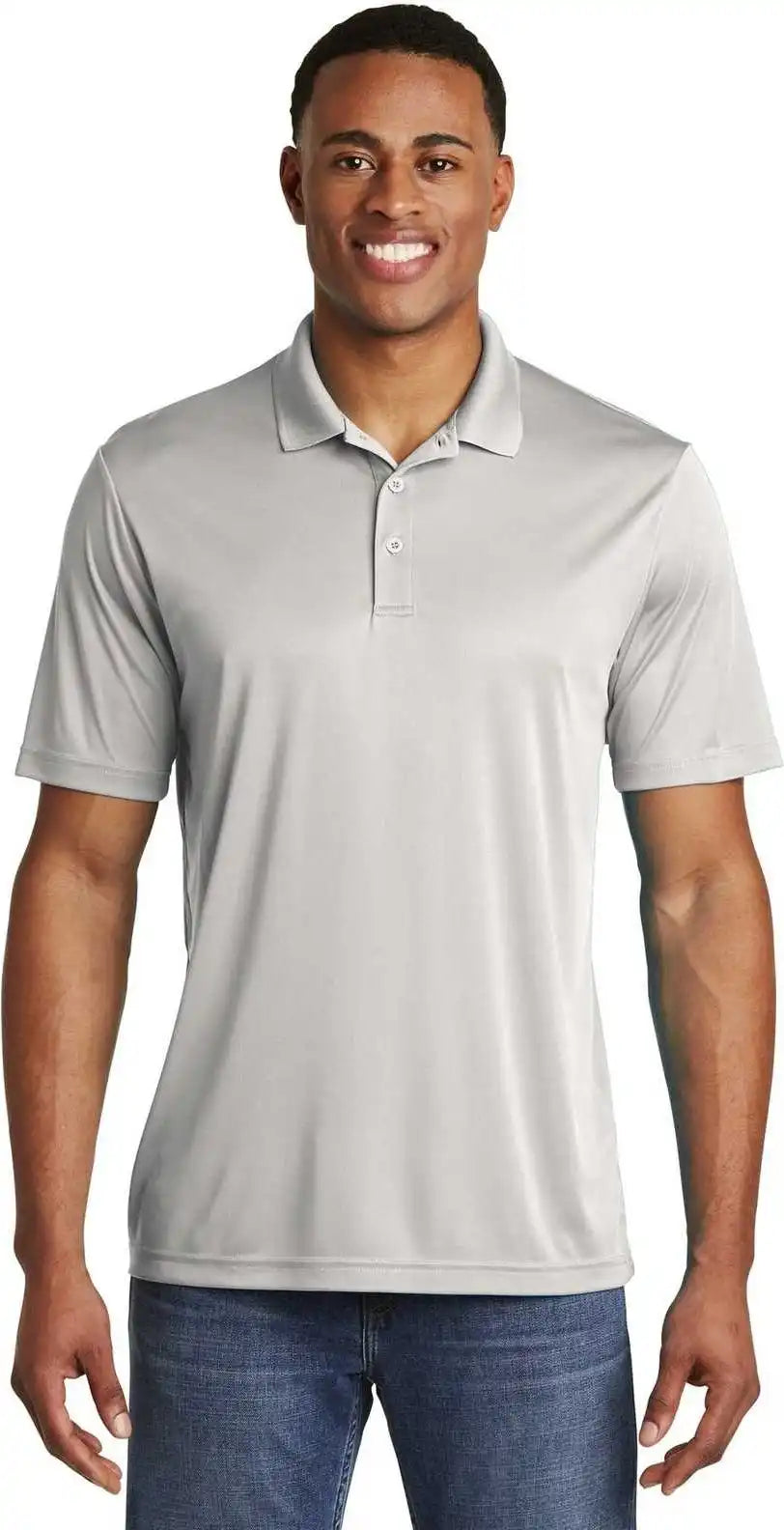 Sport Tek St550 Posicharge Competitor Polo Silver
