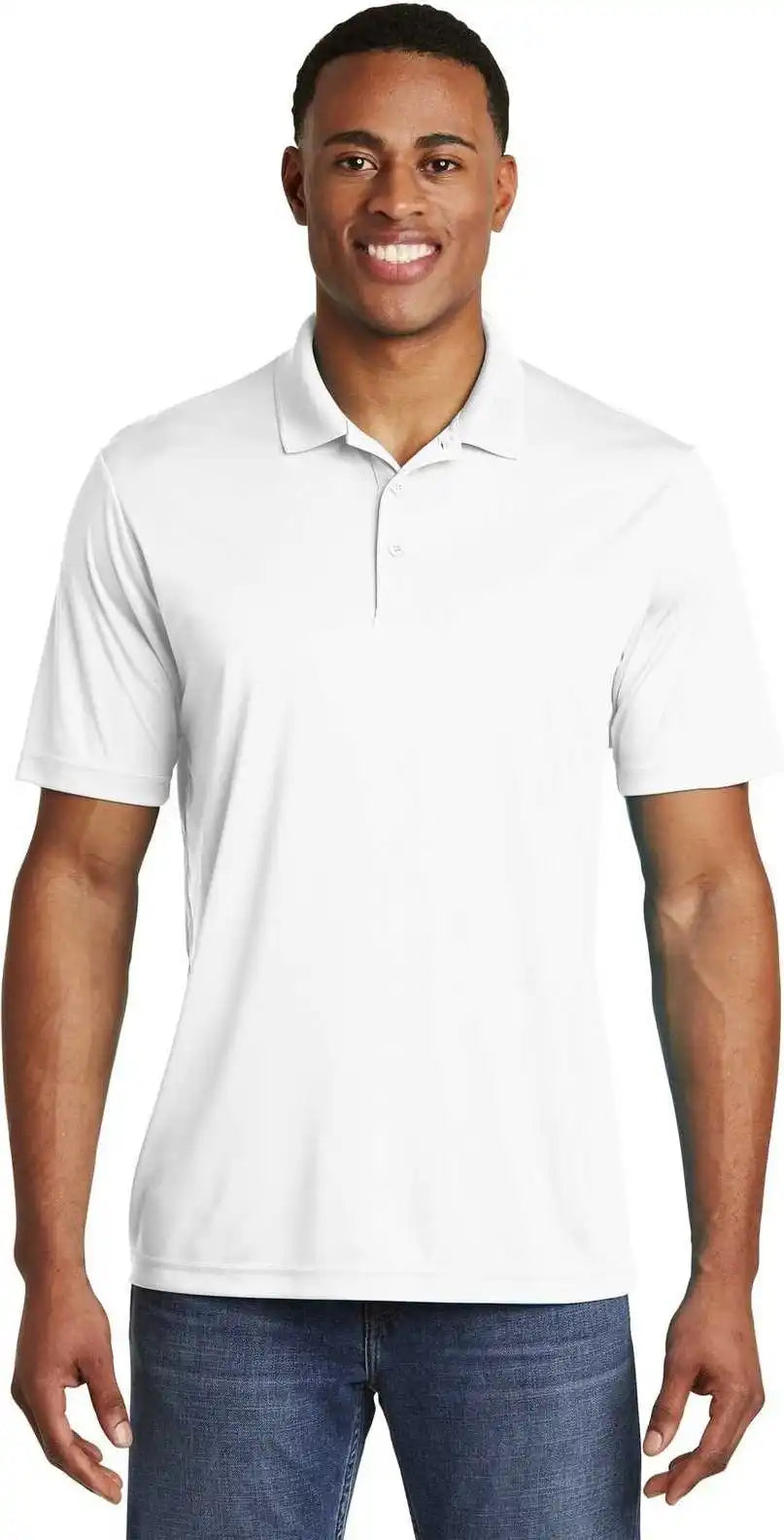 Sport Tek St550 Posicharge Competitor Polo White