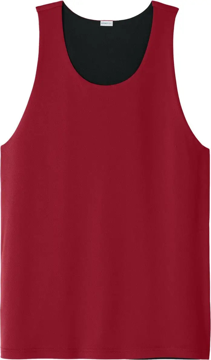 Sport-tek St551 Posicharge Competitor Rev Tank - Deep Red Black