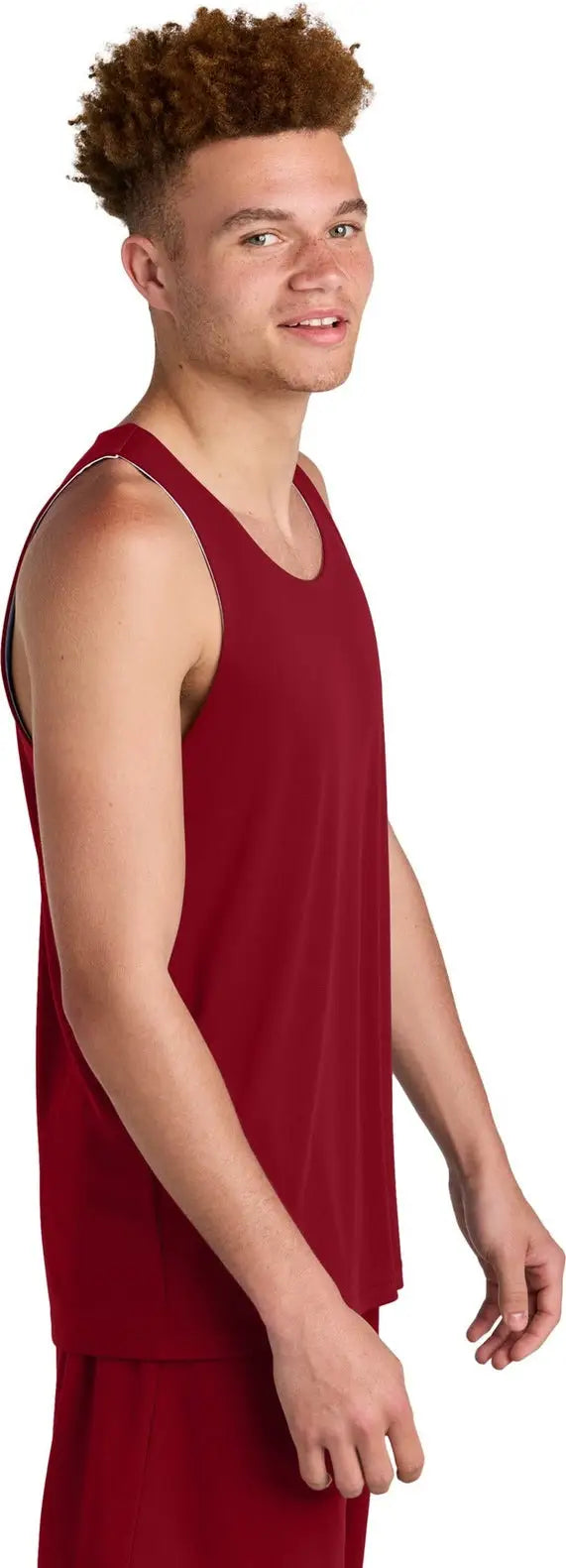 Sport-tek St551 Posicharge Competitor Rev Tank - Deep Red White