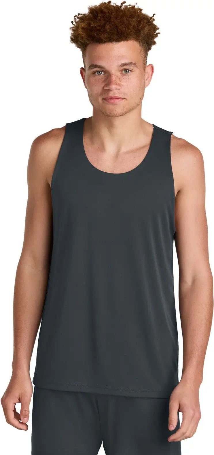 Sport-tek St551 Posicharge Competitor Rev Tank - Iron Gray White - Gray/ / Adult Xs