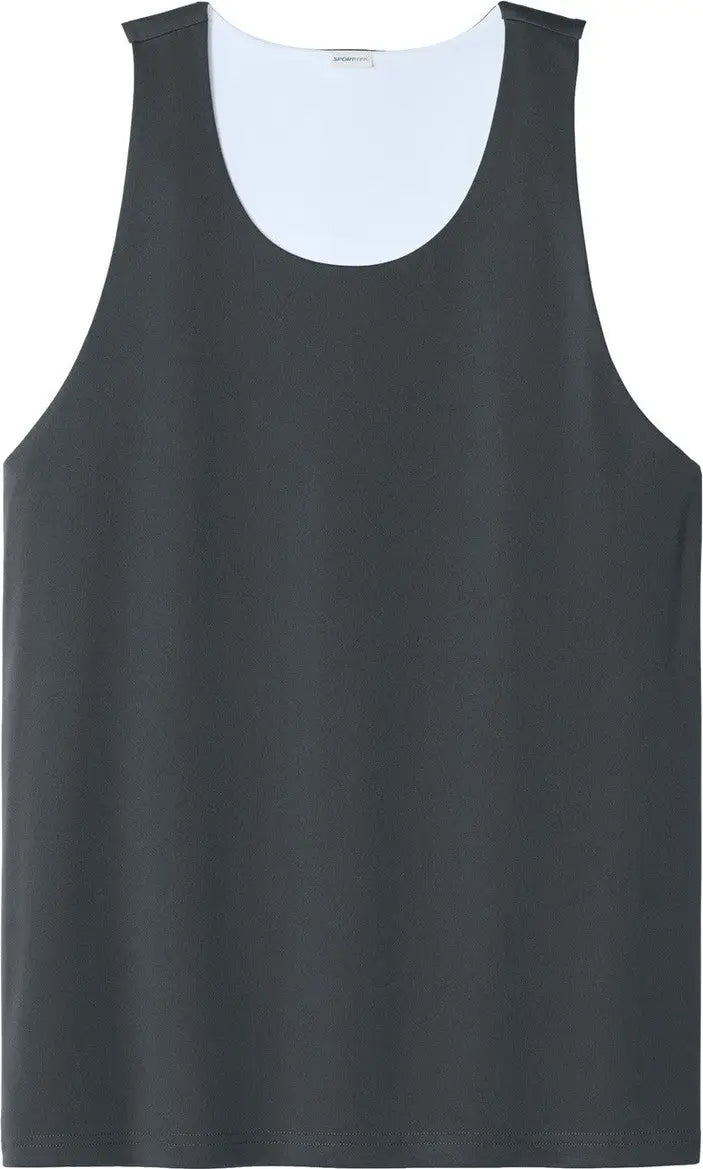 Sport-tek St551 Posicharge Competitor Rev Tank - Iron Gray White