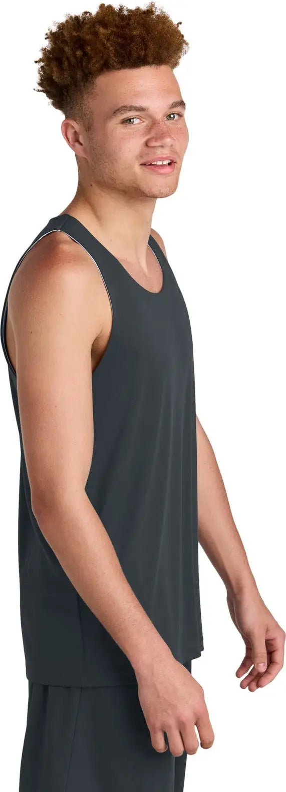 Sport-tek St551 Posicharge Competitor Rev Tank - Iron Gray White