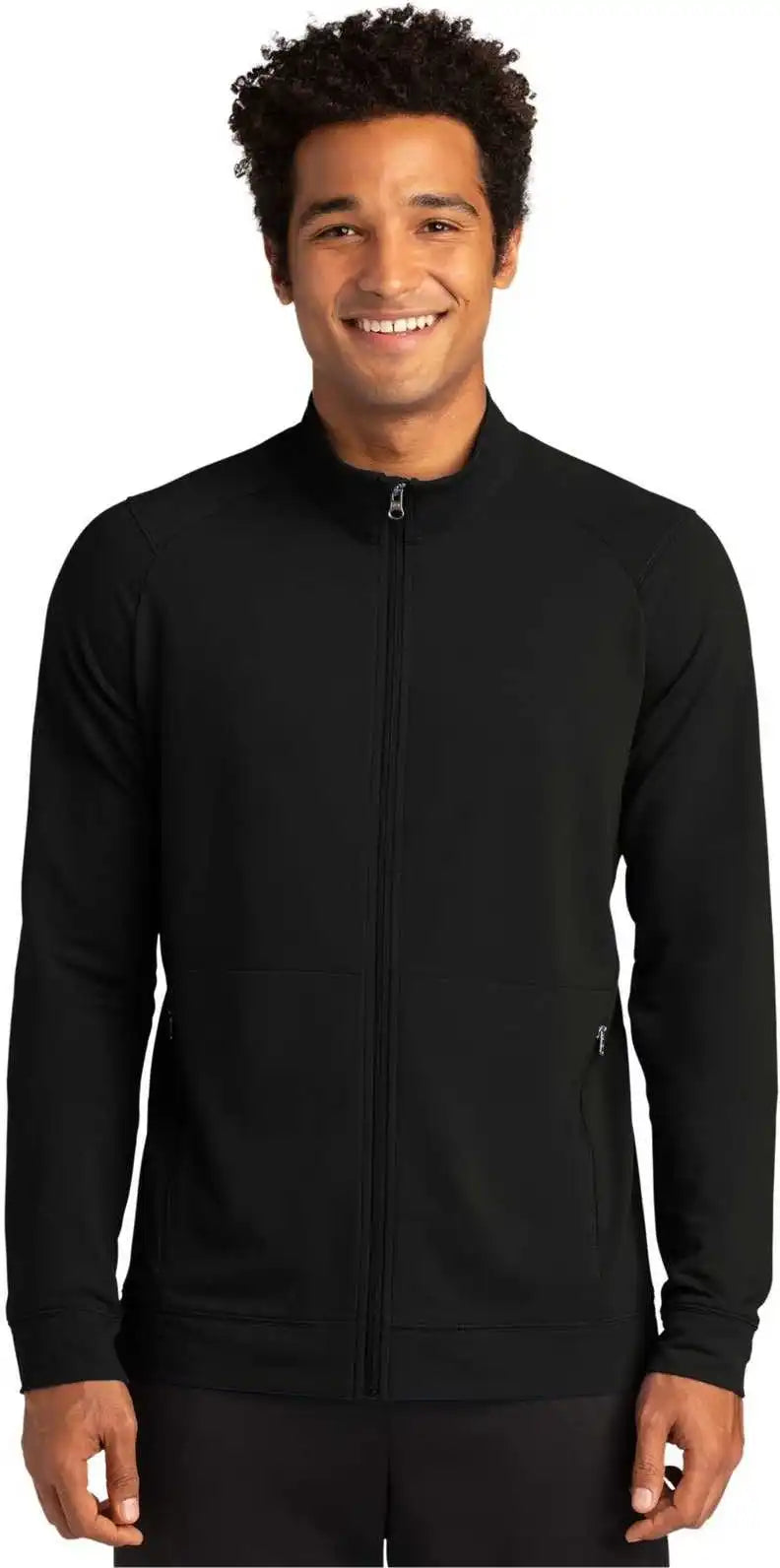 Sport Tek St560 Wick Flex Fleece Full Zip Black