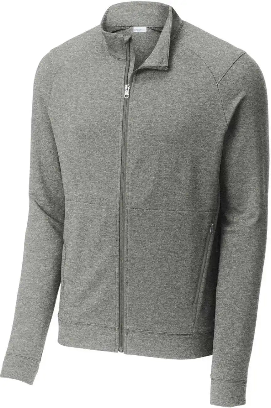 Sport-tek St560 Sport-wick Flex Fleece Full-zip - Light Gray Heather