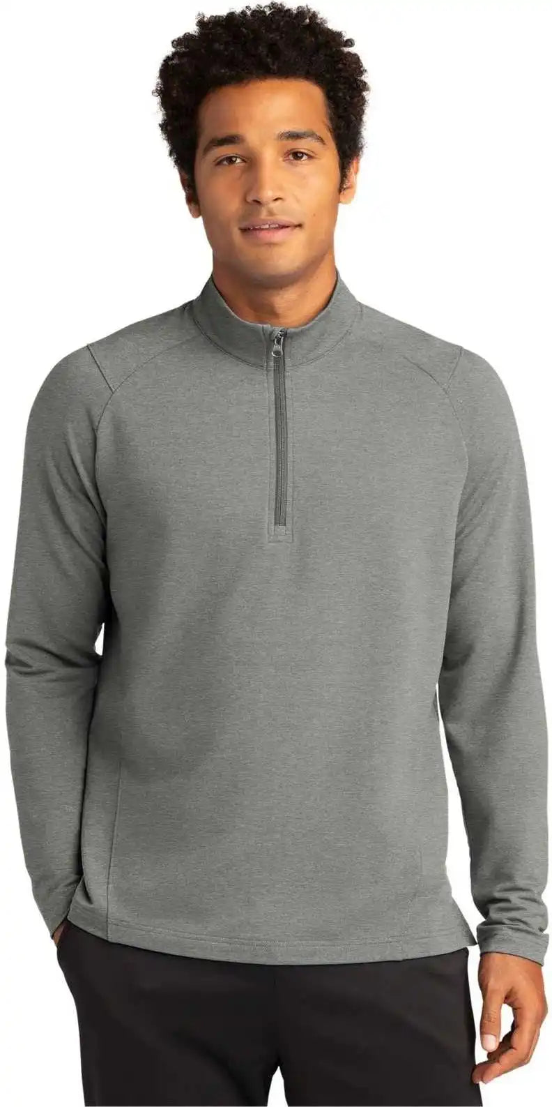 Sport-tek St561 Sport-wick Flex Fleece 1/4-zip - Light Gray Heather